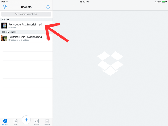 Download video from Dropbox