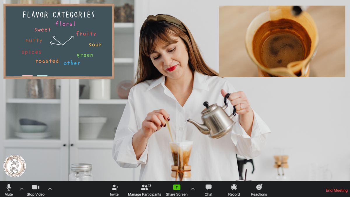 Engaging virtual coffee tasting on zoom with Switcher Studio 