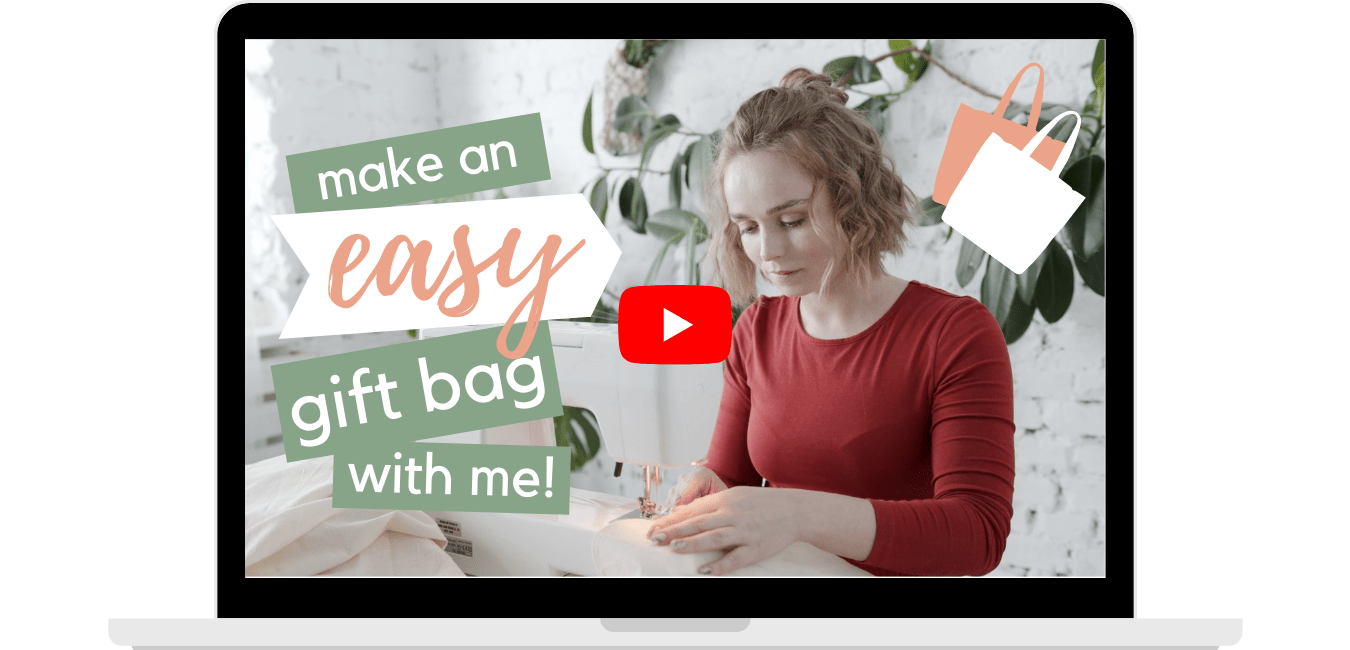 YouTube video thumbnail make a gift bag with me